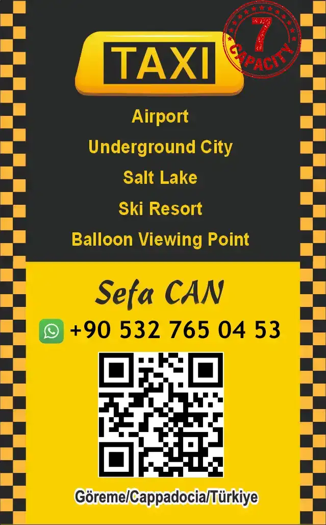 Taxi from Goreme to Airport, Underground City, Erciyes Ski Resort, Balloon Viewing Point